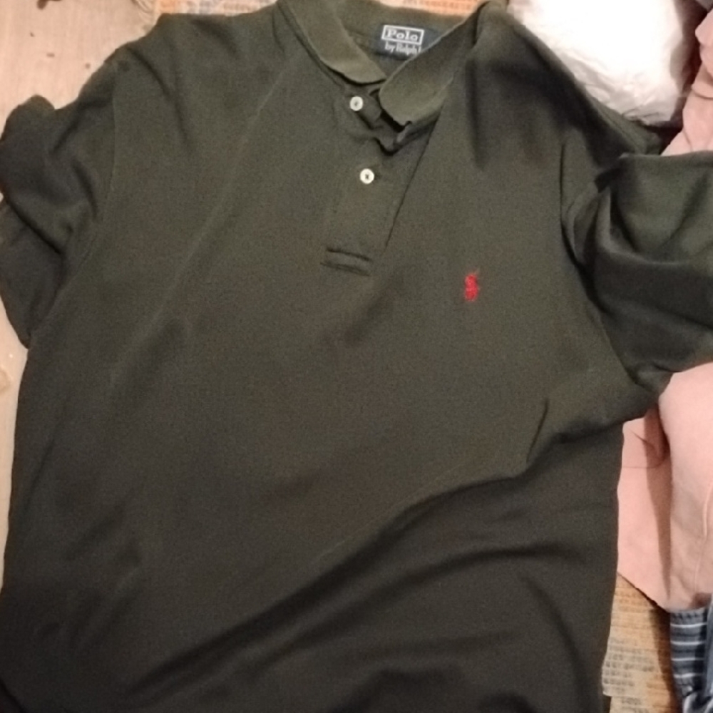 Polo by Ralph Lauren Green Classic Polo Shirt Medium Mens
